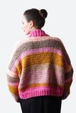 Pletený sveter okrovo ružový