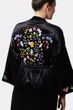 Zamatový kabátik kimono