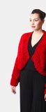 Pletený sveter červeno bordový