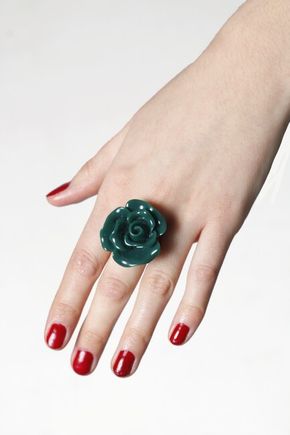 Prsteň zelená ruža